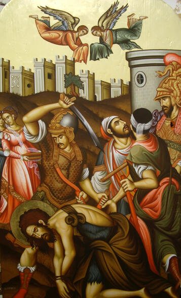 The execution of Saint John the baptist