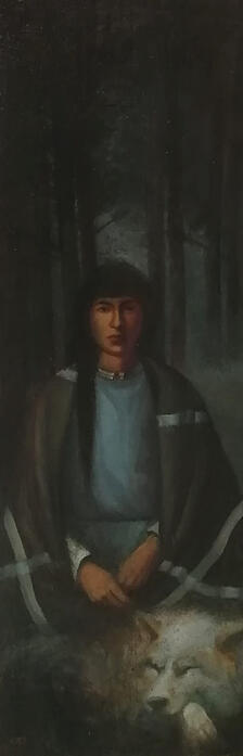 Dimensions: 40x120 cm. Oil on panel.